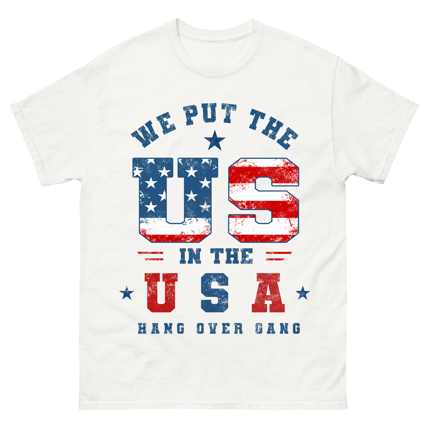 "We Put The US In USA" White T-Shirt