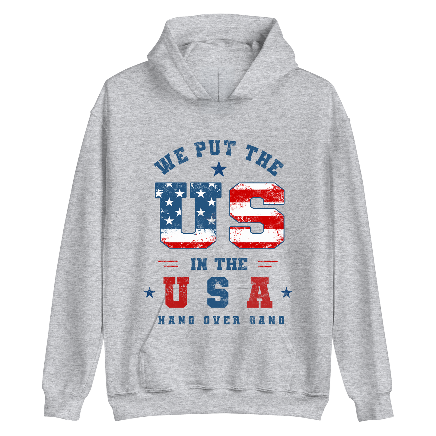"US in the USA" Grey Hoodie