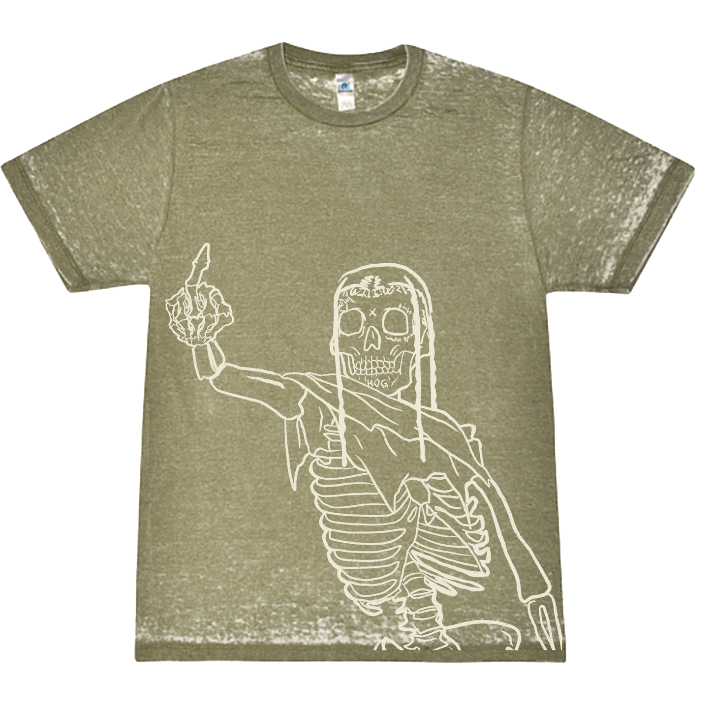 "TOM Skeleton" Acid Wash T-Shirt