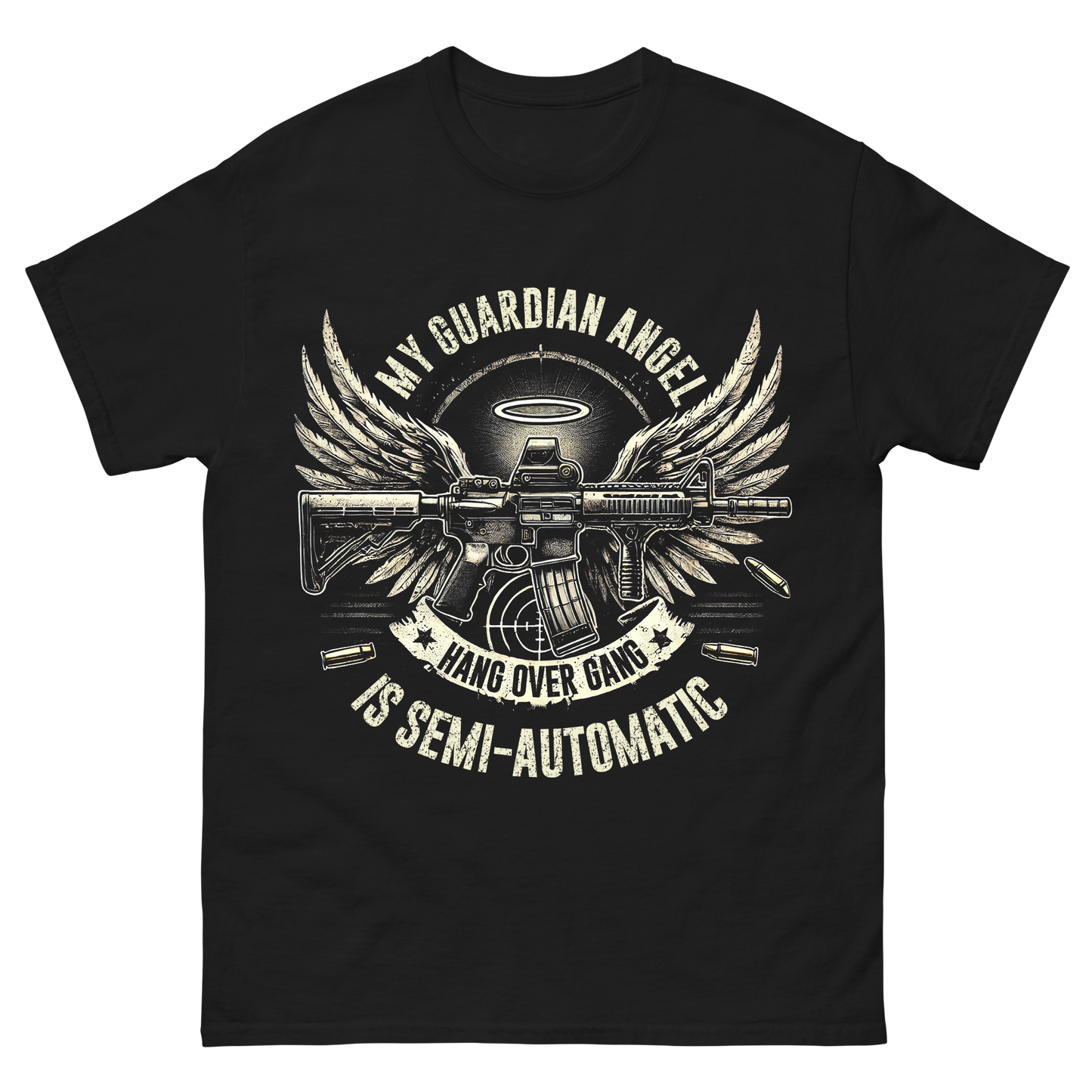 "My Guardian Angel is Semi Automatic" T-Shirt