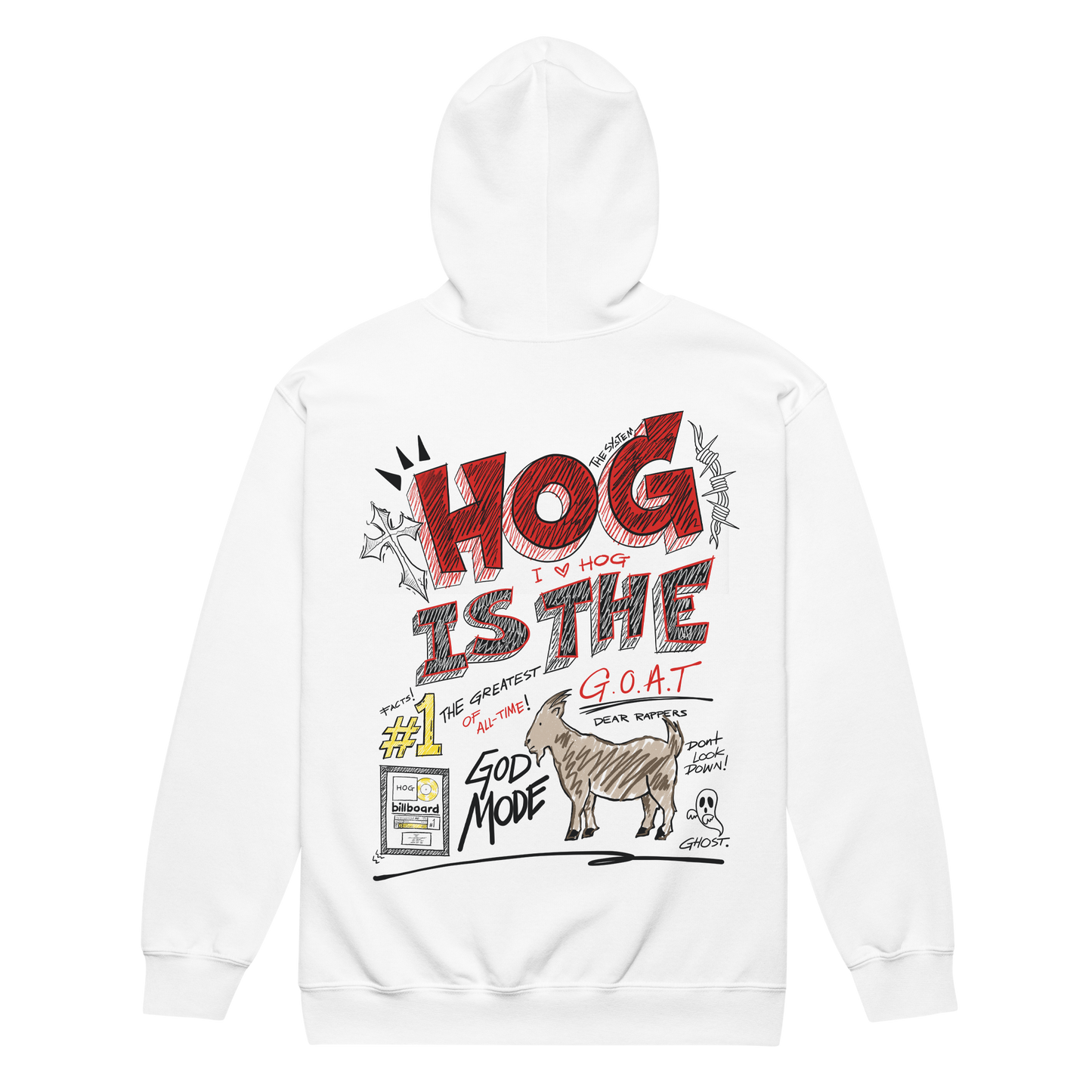 "HOG is The Goat" Zip-Up Hoodie