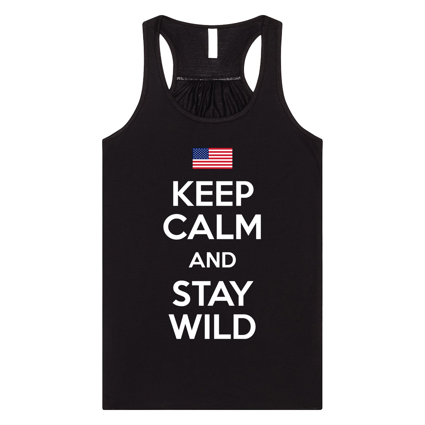 Womens "Keep Calm" Flowy Racerback Tank