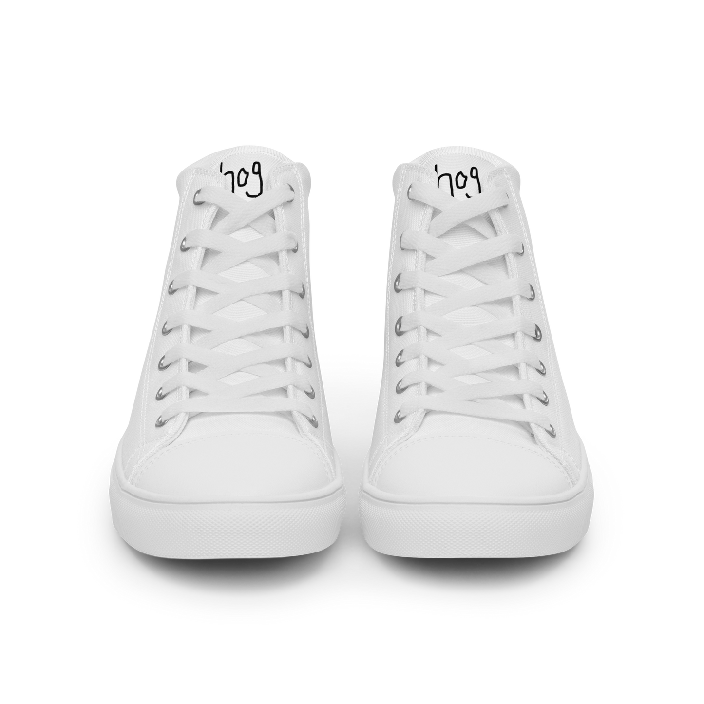 "HOG" White High-Tops