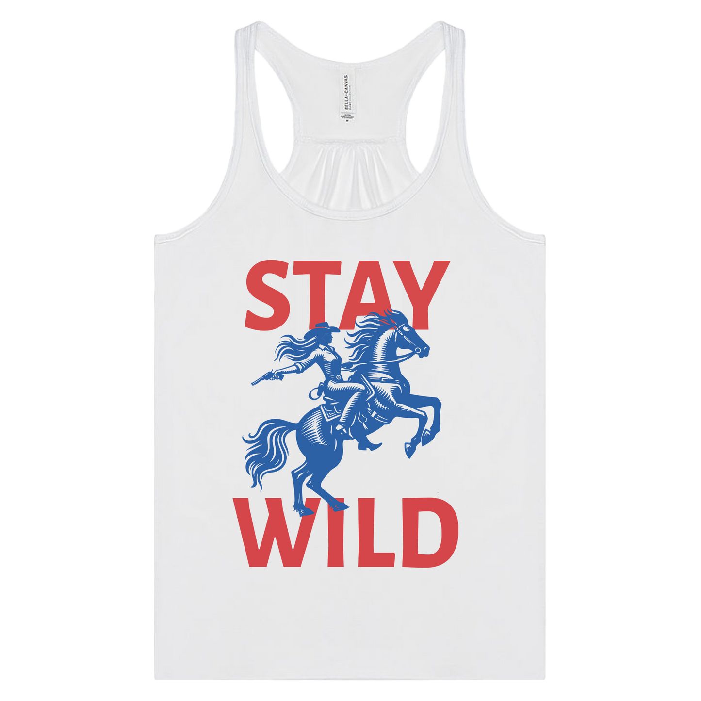 Womens "Stay Wild" Flowy Racerback Tank