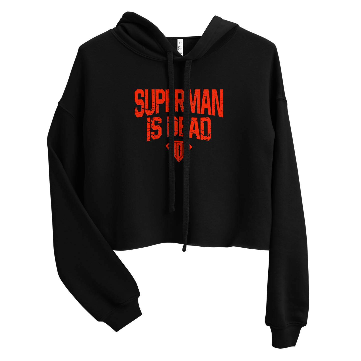 Womens "Superman is Dead" Crop Hoodie