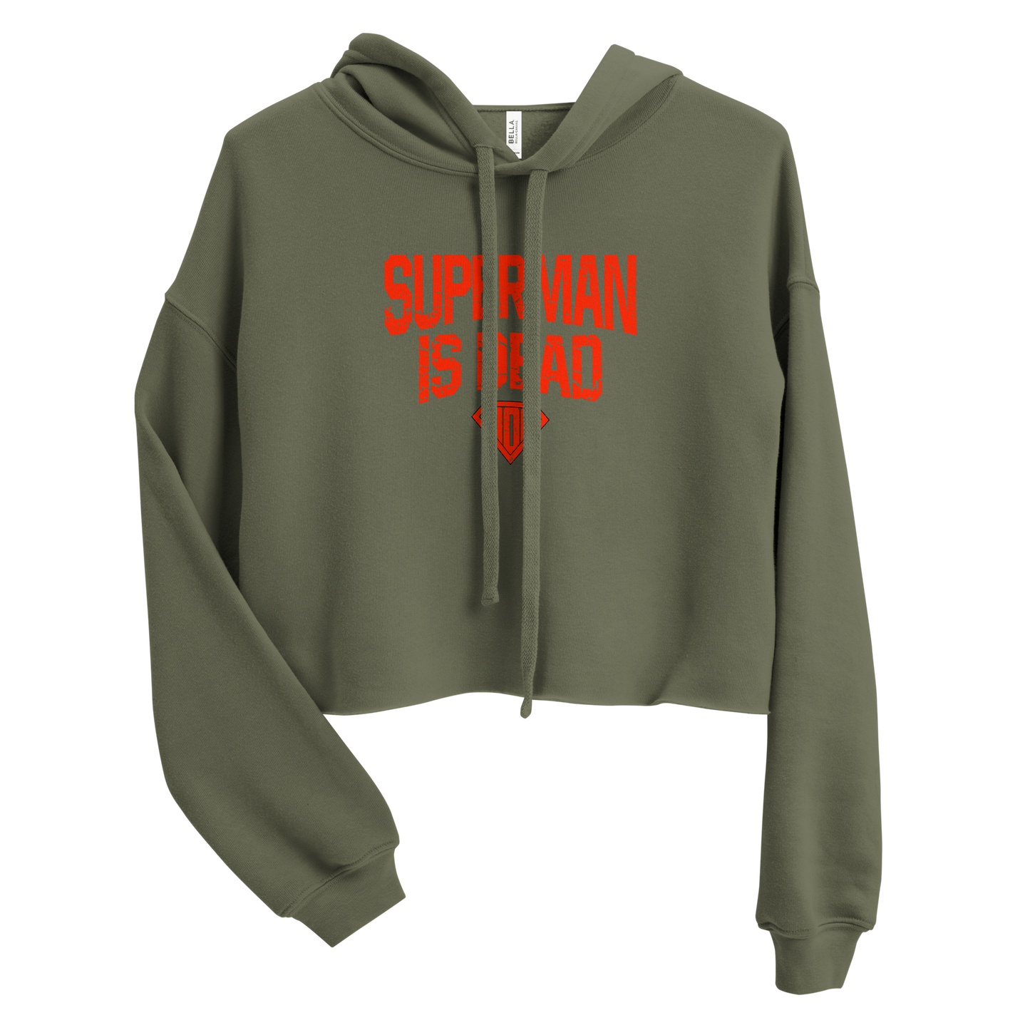 Womens "Superman is Dead" Crop Hoodie