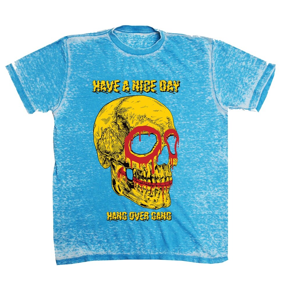 "Have a Nice Day " Acid Wash T-Shirt