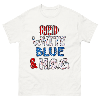 "Red, White, Blue & HOG" T-Shirt