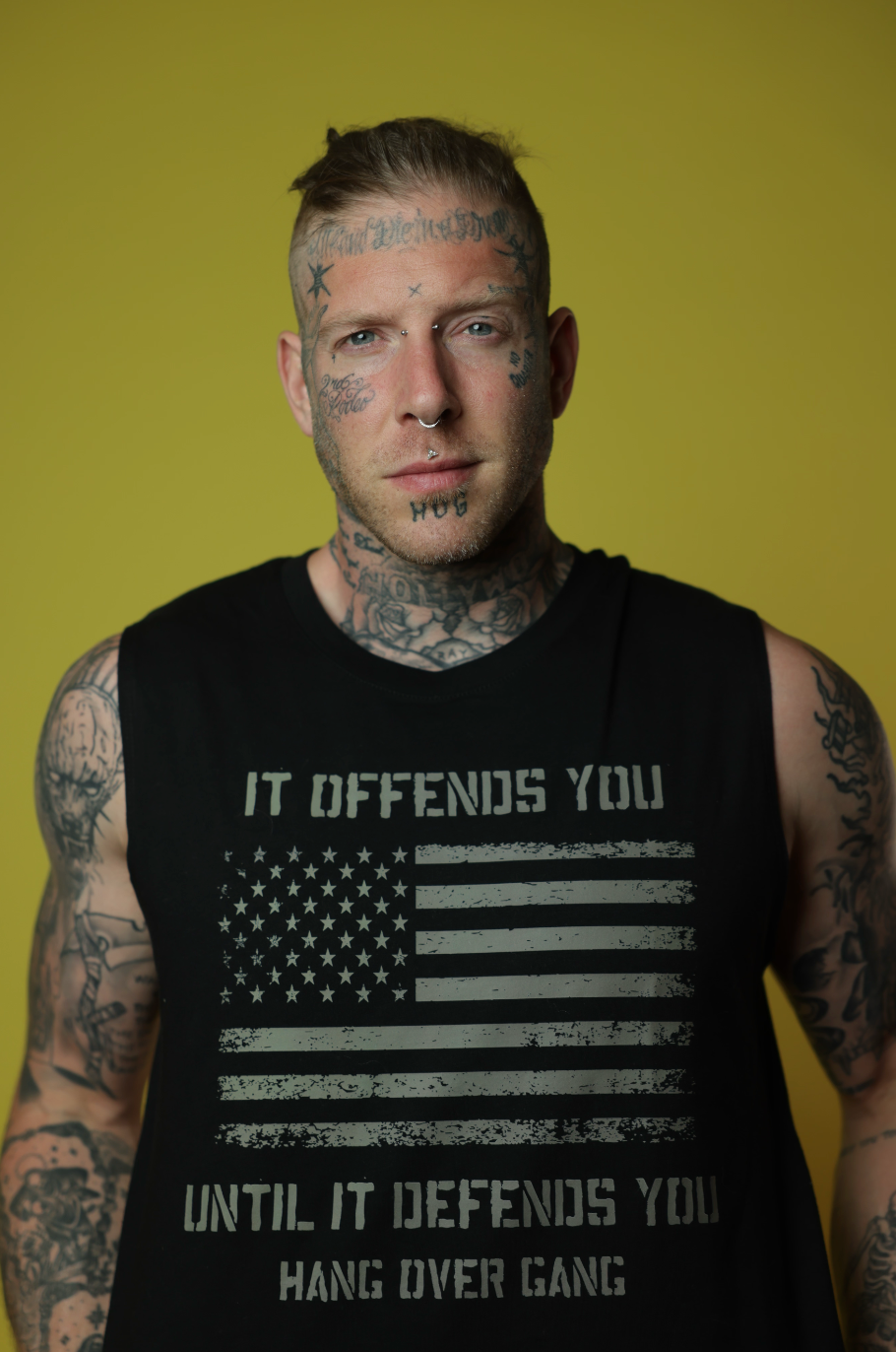 "It Offends You, Until it Defends You" Sleeveless Shirt