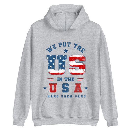 "US in the USA" Grey Hoodie