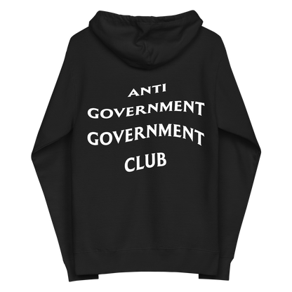 "Anti Government" Zip up Hoodie