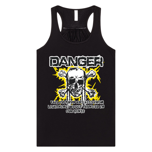 "Danger" Flowy Racerback Tank