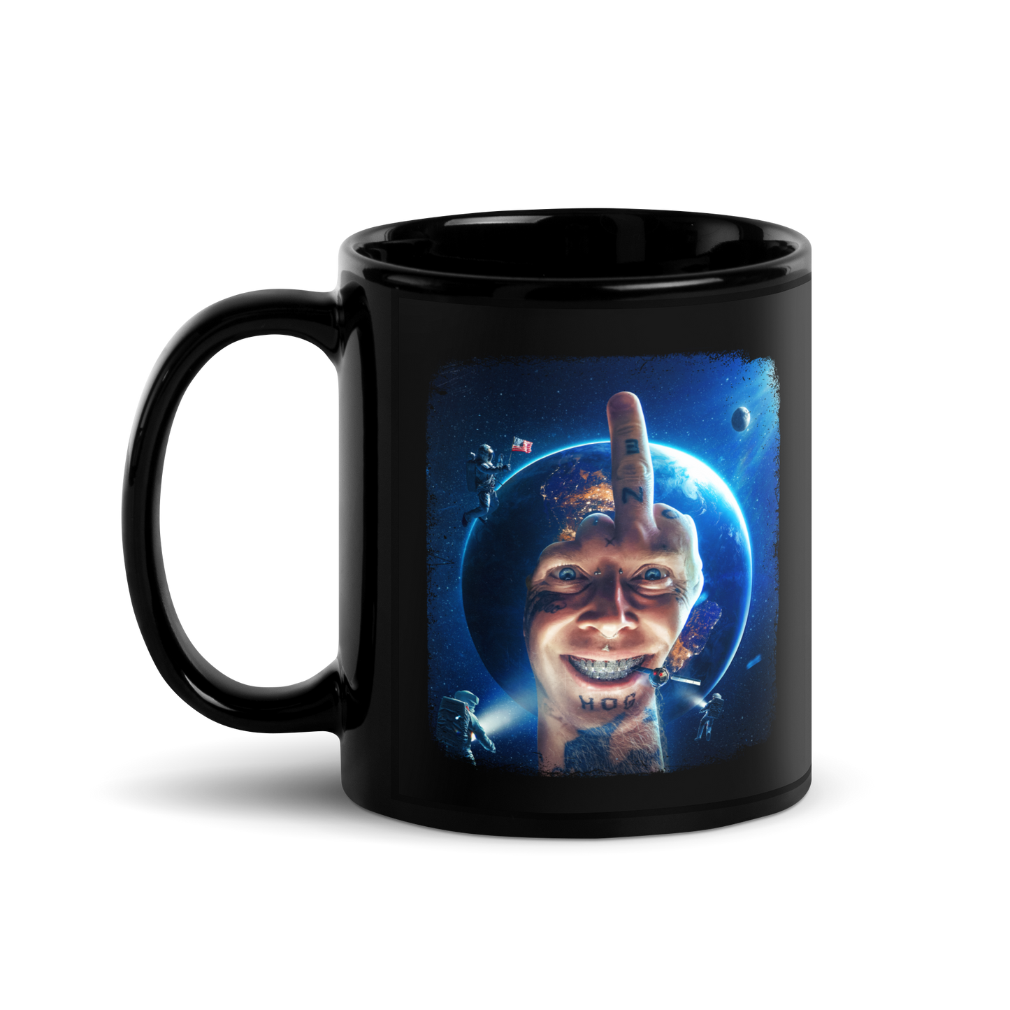 "Tom Middle Finger" Glossy Mug