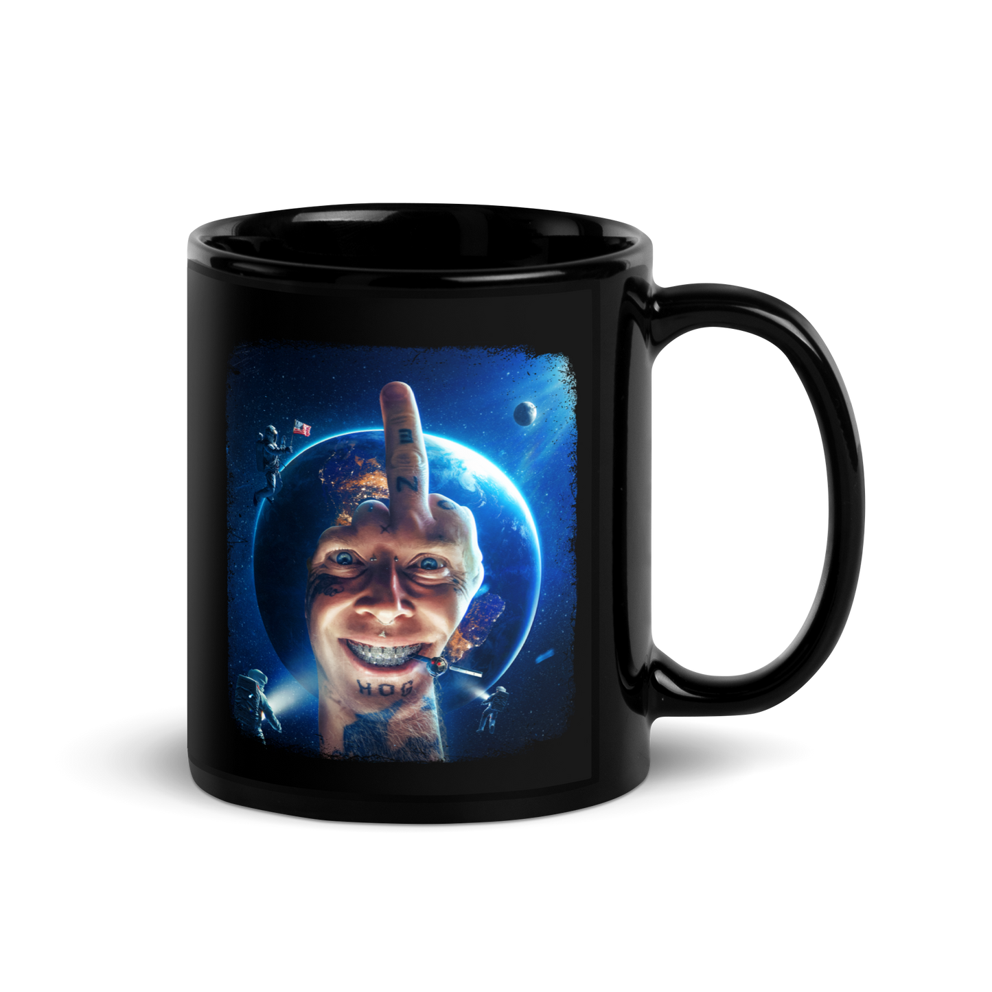 "Tom Middle Finger" Glossy Mug