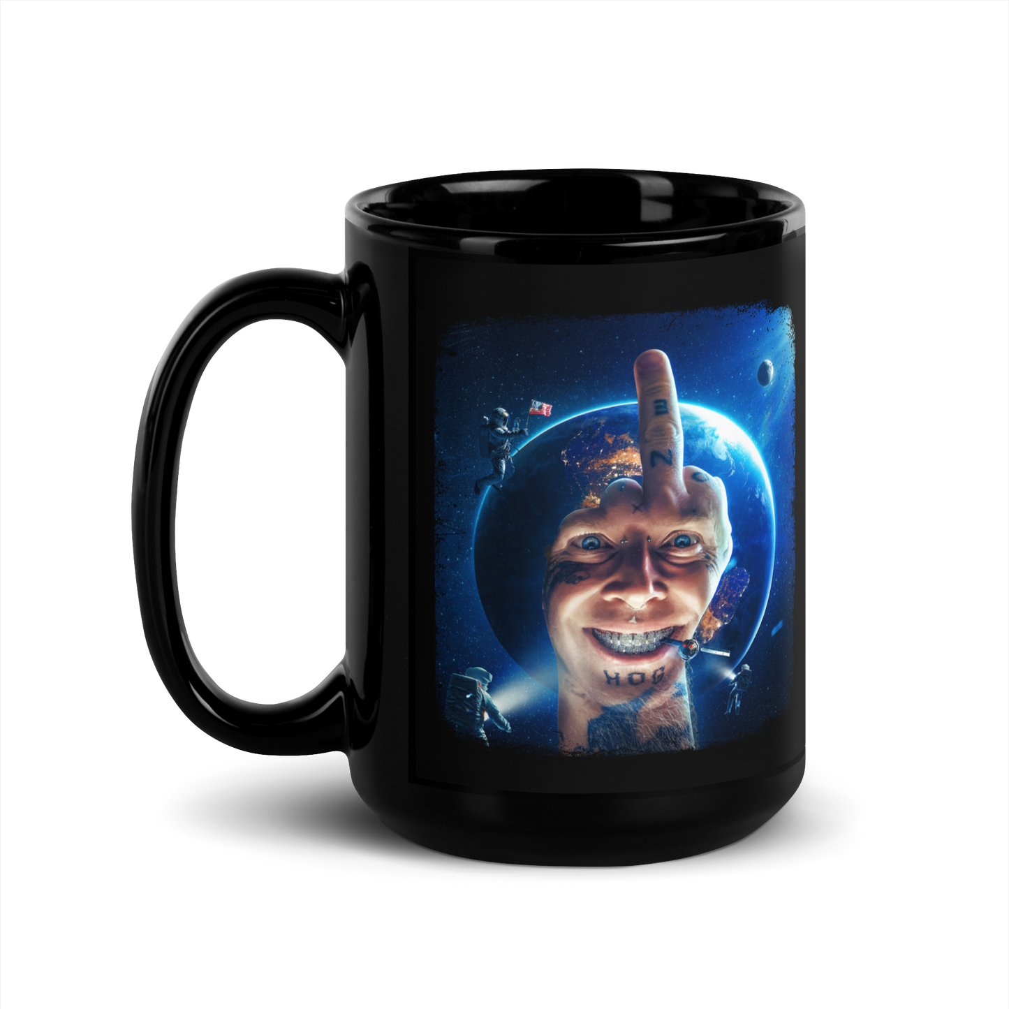 "Tom Middle Finger" Glossy Mug