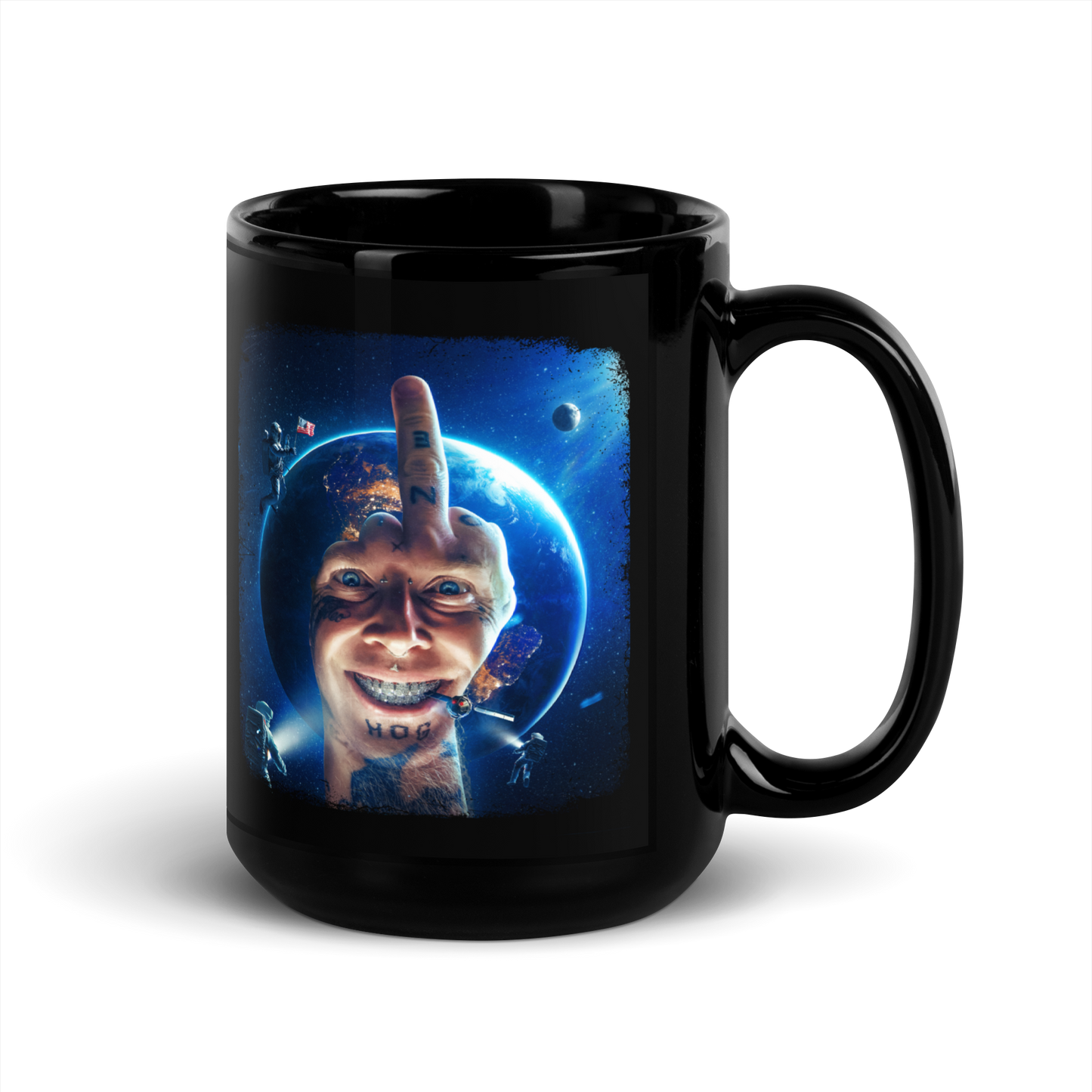 "Tom Middle Finger" Glossy Mug