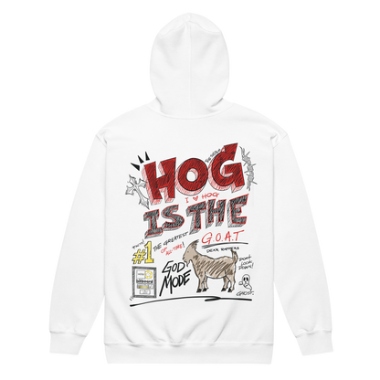 "HOG is The Goat" Zip-Up Hoodie