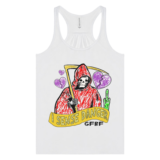 "I Sense Danger" Flowy Racerback Tank