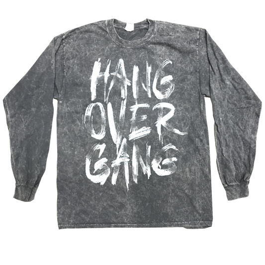 "Hang Over Gang" Mineral Wash Long Sleeve Shirt