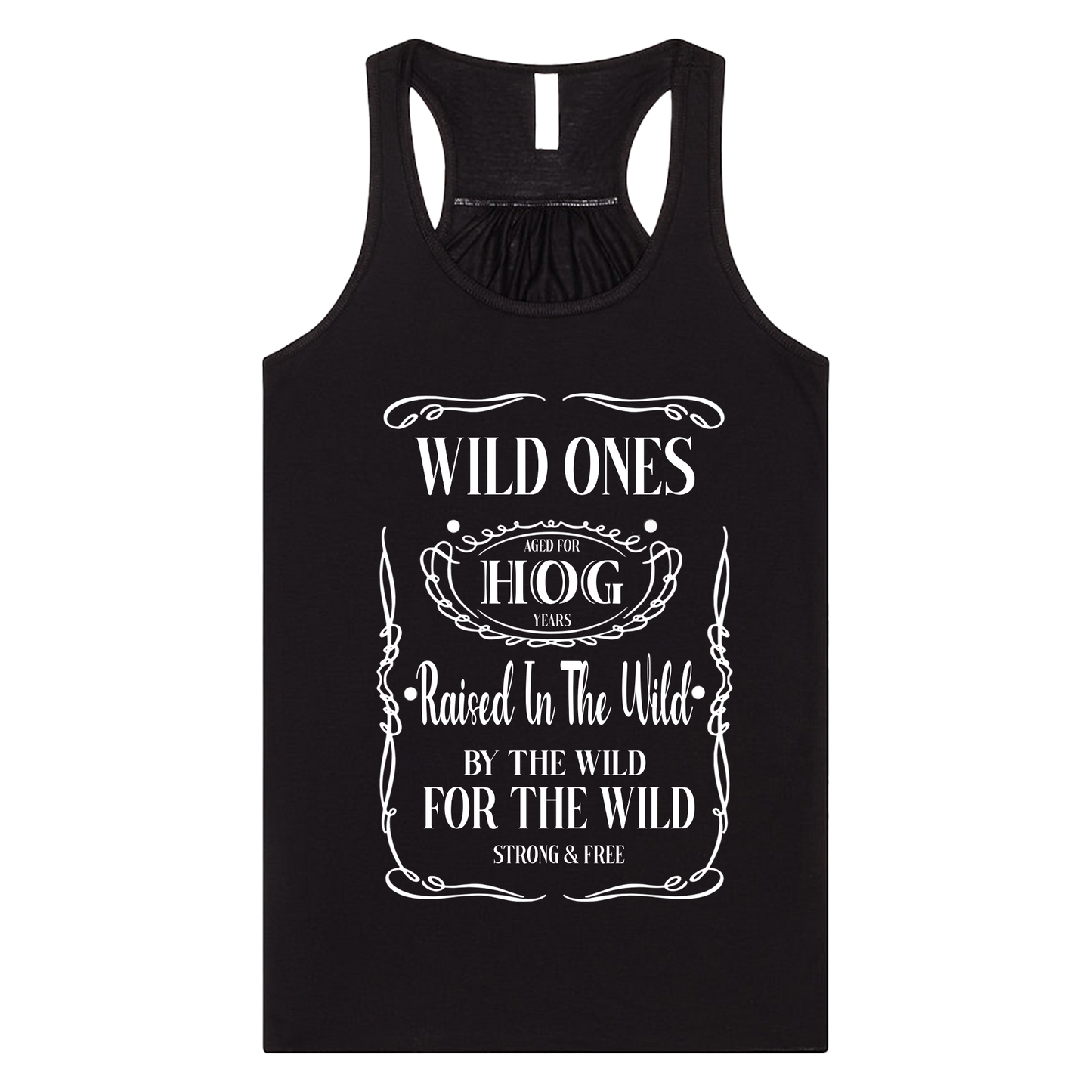 "Raised In The Wild" Flowy Racerback Tank