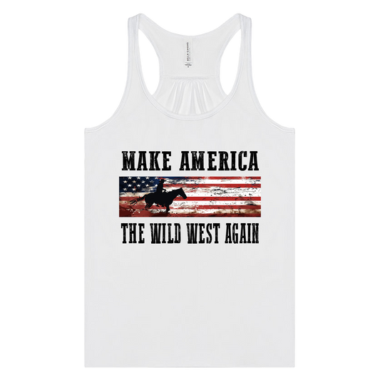 "Make America The Wild West Again" Flowy Racerback Tank