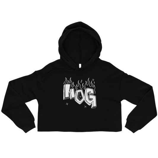 Women's "HOG" Crop Hoodie