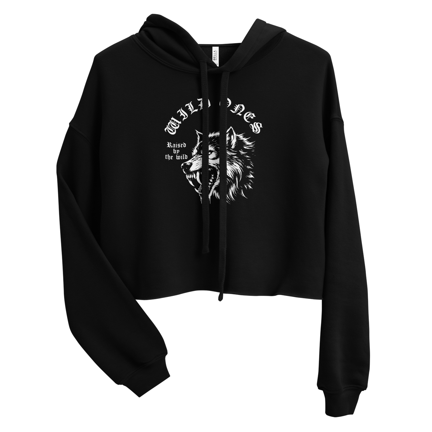 Womens "Raised By The Wild" Crop Hoodie