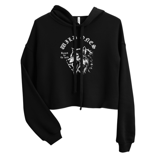 Womens "Raised By The Wild" Crop Hoodie